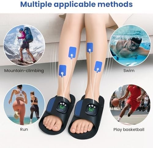 EMS Foot Massager for Circulation & Pain Relief, 10 Modes + 29 Settings - Kwikley