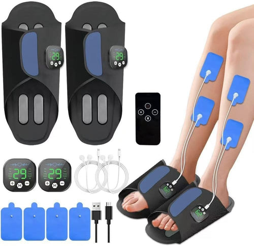 EMS Foot Massager for Circulation & Pain Relief, 10 Modes + 29 Settings - Kwikley