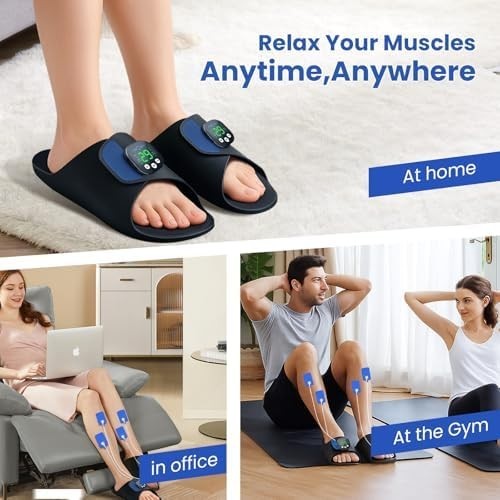 EMS Foot Massager for Circulation & Pain Relief, 10 Modes + 29 Settings - Kwikley