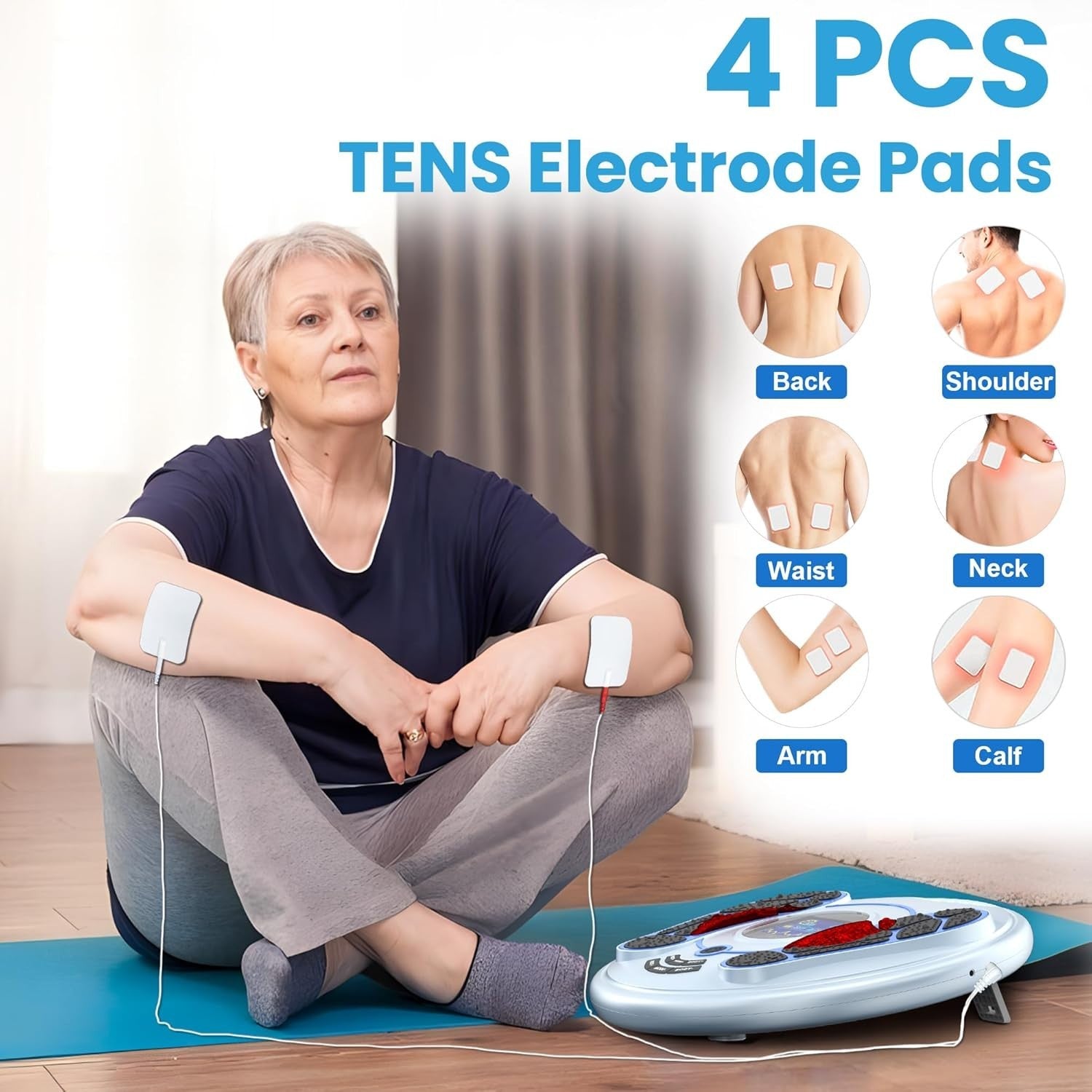 EMS TENS Foot Circulation Booster for Pain Neuropathy 99 Levels - Kwikley