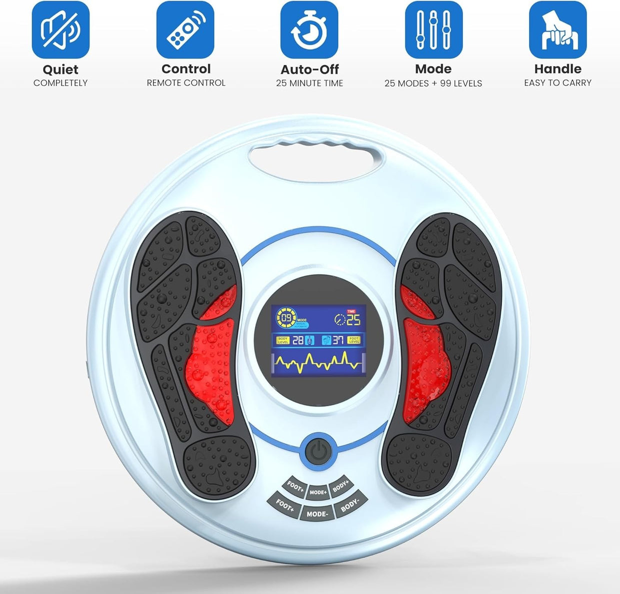 EMS TENS Foot Circulation Booster for Pain Neuropathy 99 Levels - Kwikley
