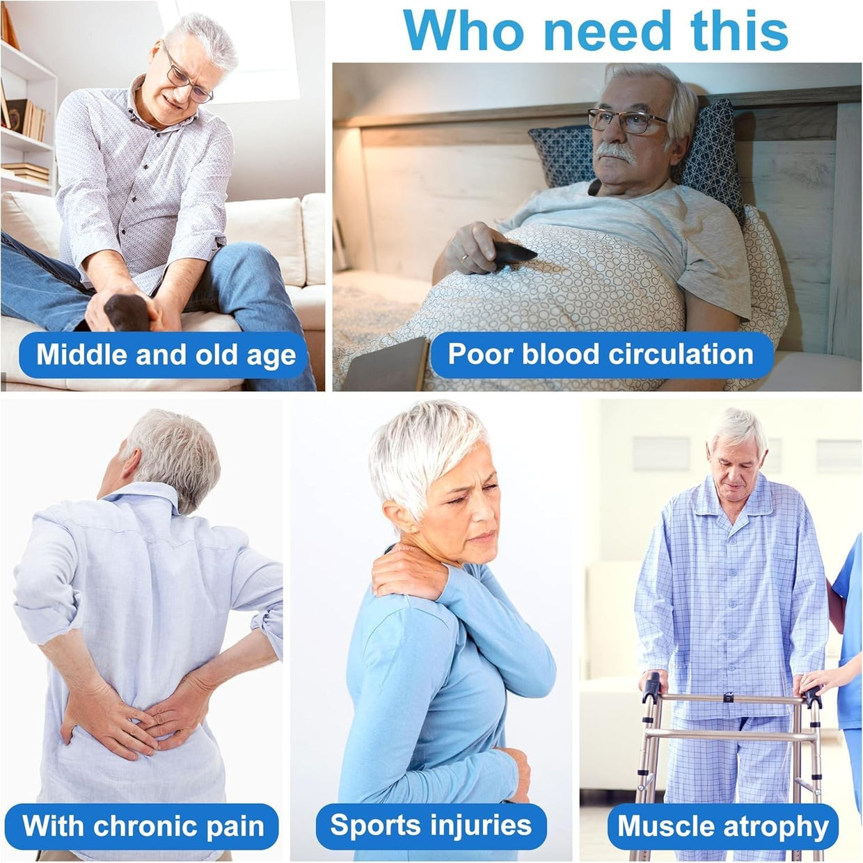 EMS TENS Foot Circulation Booster for Pain Neuropathy 99 Levels - Kwikley