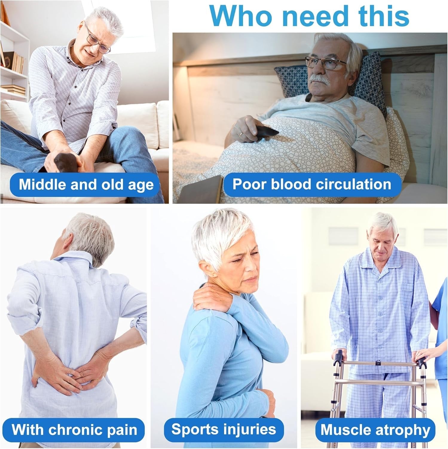 EMS TENS Foot Circulation Booster for Pain Neuropathy 99 Levels - Kwikley