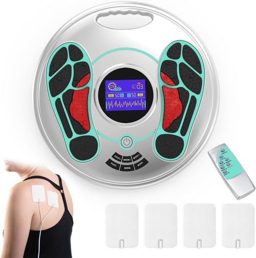EMS TENS Foot & Leg Circulation Massager 25 Modes Pain Relief LCD - Kwikley