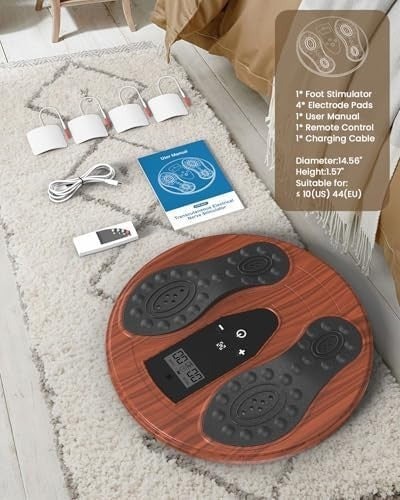 EMS TENS Foot Massager Circulation Booster Infrared Pain Relief Pads - Kwikley