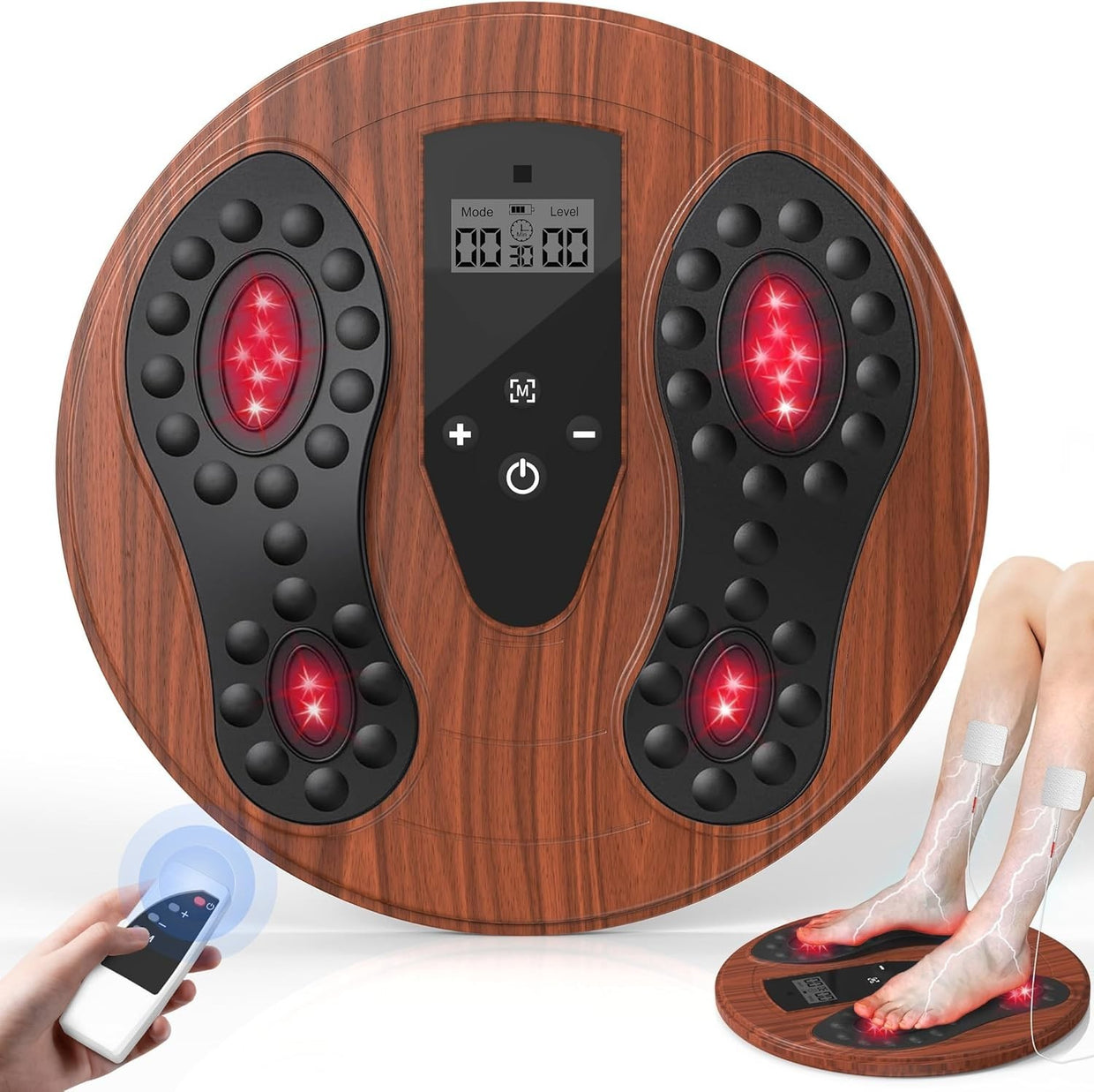 EMS TENS Foot Massager Circulation Booster Infrared Pain Relief Pads - Kwikley