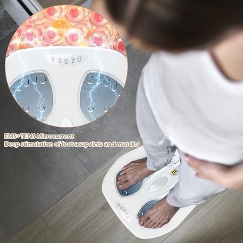 EMS & TENS Foot Massager with Heat Blood Circulation Pain Relief Machine - Kwikley