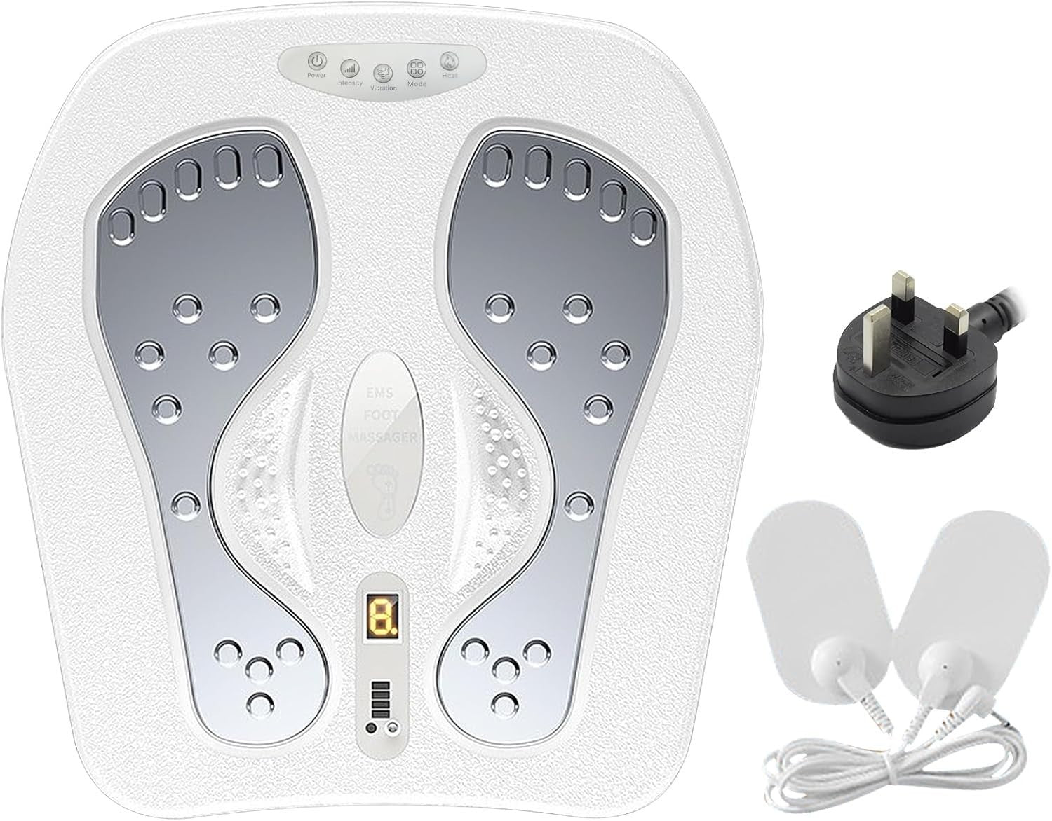 EMS & TENS Foot Massager with Heat Blood Circulation Pain Relief Machine - Kwikley