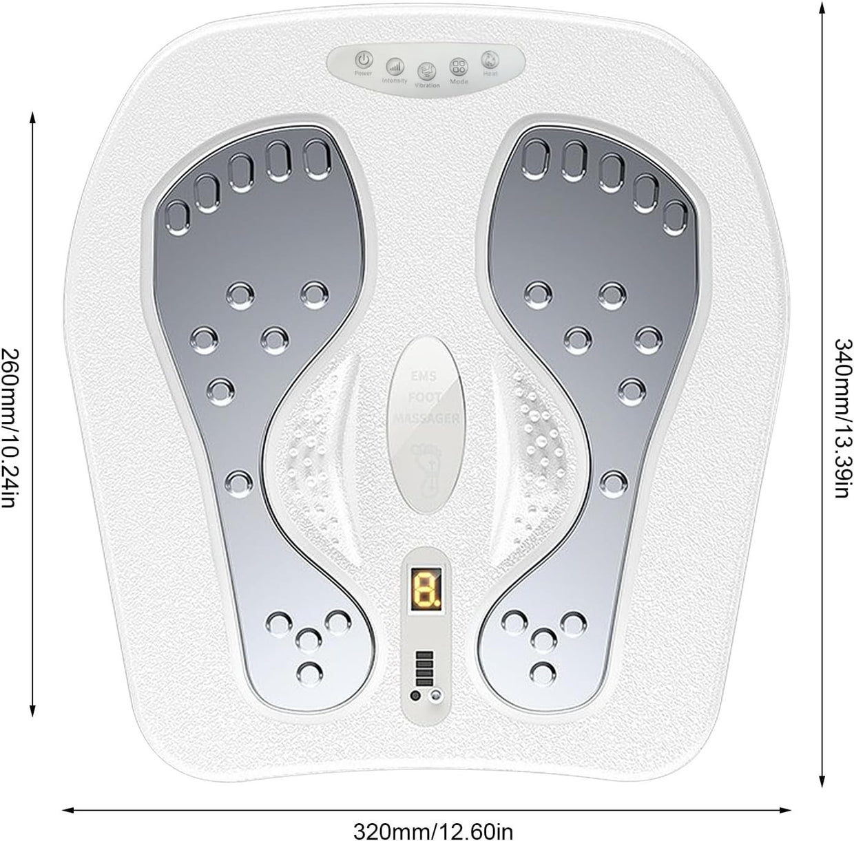 EMS & TENS Foot Massager with Heat Blood Circulation Pain Relief Machine - Kwikley