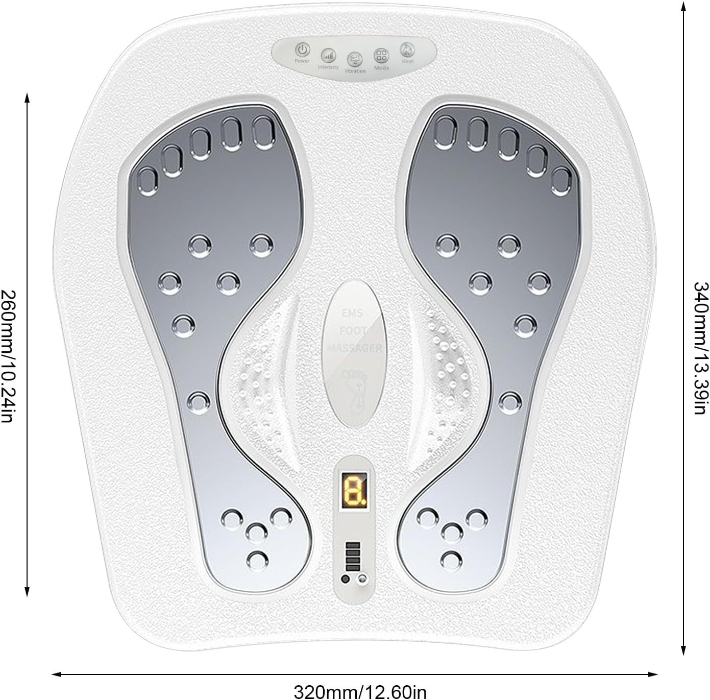 EMS & TENS Foot Massager with Heat Blood Circulation Pain Relief Machine - Kwikley