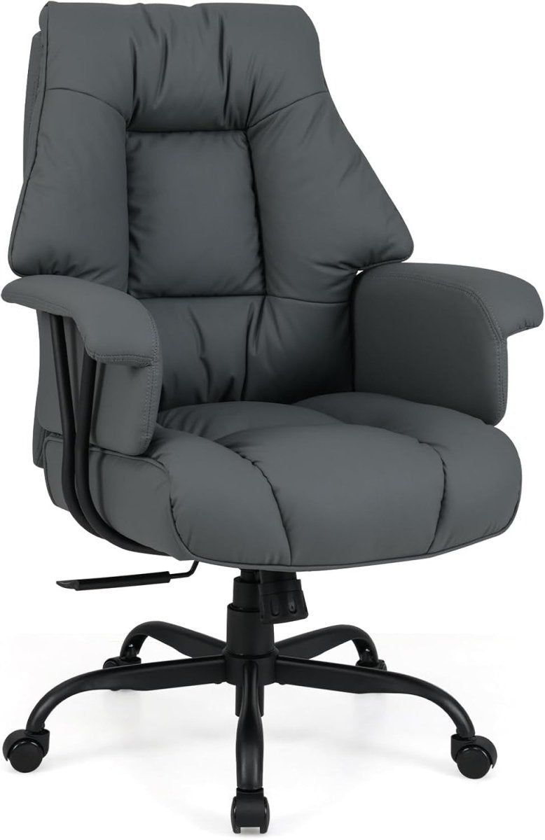 Ergonomic Executive Office Chair High Back PU Leather Swivel - Kwikley
