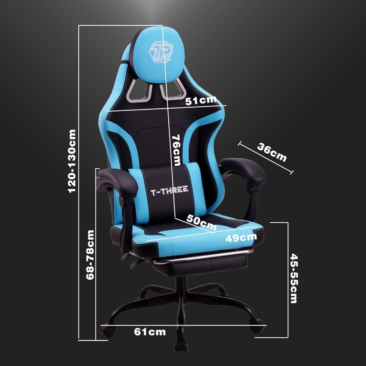 Ergonomic Gaming Chair High Back 150kg Swivel Office Seat - Kwikley
