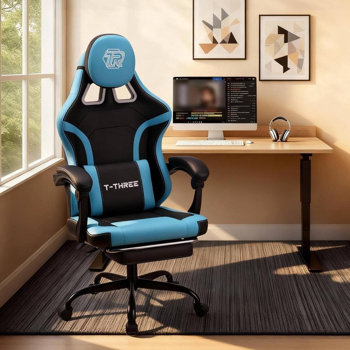 Ergonomic Gaming Chair High Back 150kg Swivel Office Seat - Kwikley