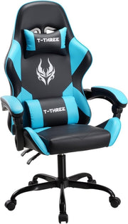 Ergonomic Gaming Chair High Back Swivel Office Desk 150kg Blue - Kwikley