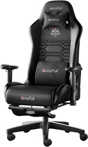 Ergonomic Gaming Chair PU Leather Recliner Lumbar Footrest - Kwikley