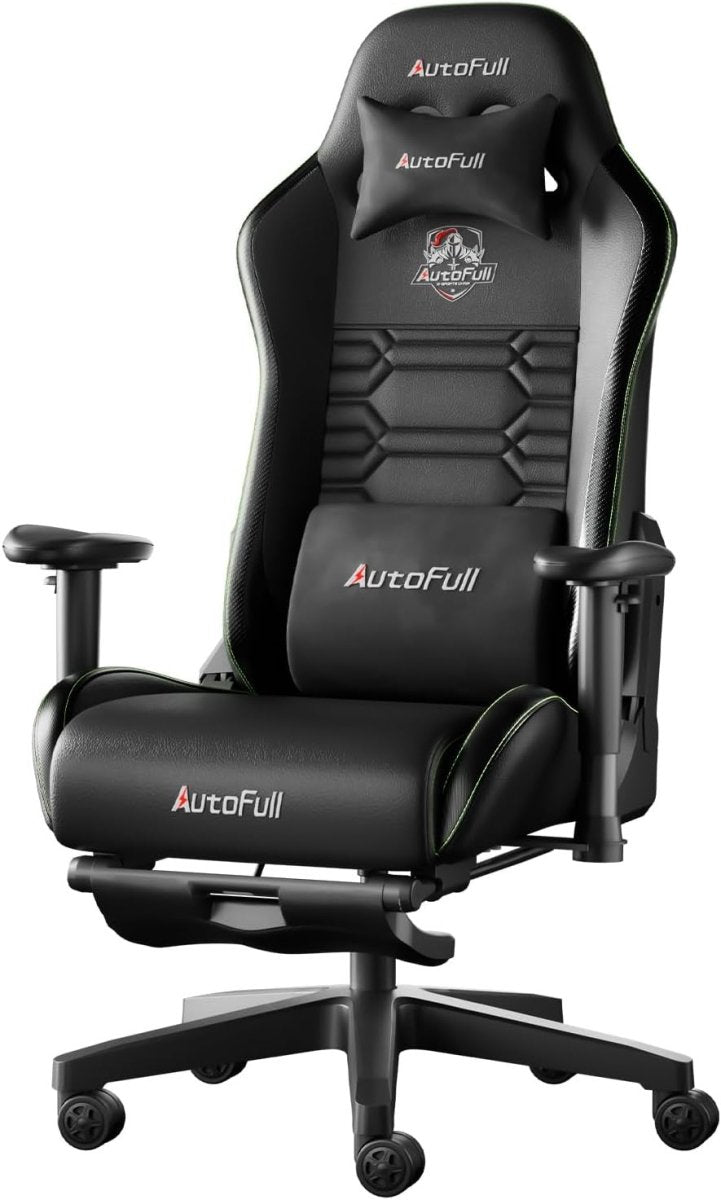 Ergonomic Gaming Chair PU Leather Recliner Lumbar Footrest - Kwikley