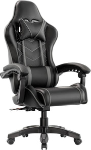 Ergonomic Gaming Chair Recliner Swivel Office Chair Grey - Kwikley