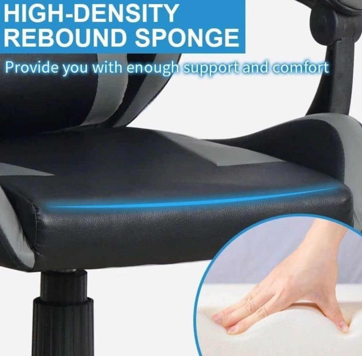 Ergonomic Gaming Chair Recliner w/ Footrest Swivel Office Seat - Kwikley
