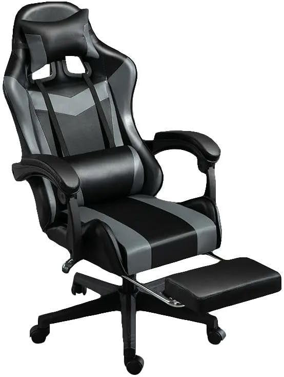 Ergonomic Gaming Chair Recliner w/ Footrest Swivel Office Seat - Kwikley