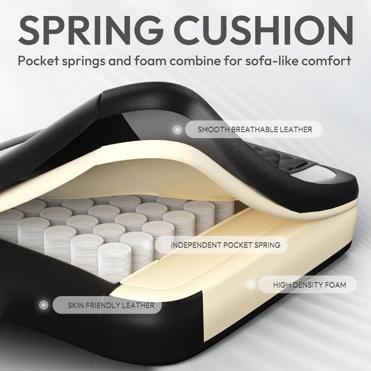 Ergonomic Gaming Chair w/ Footrest Massage Recline Black White - Kwikley