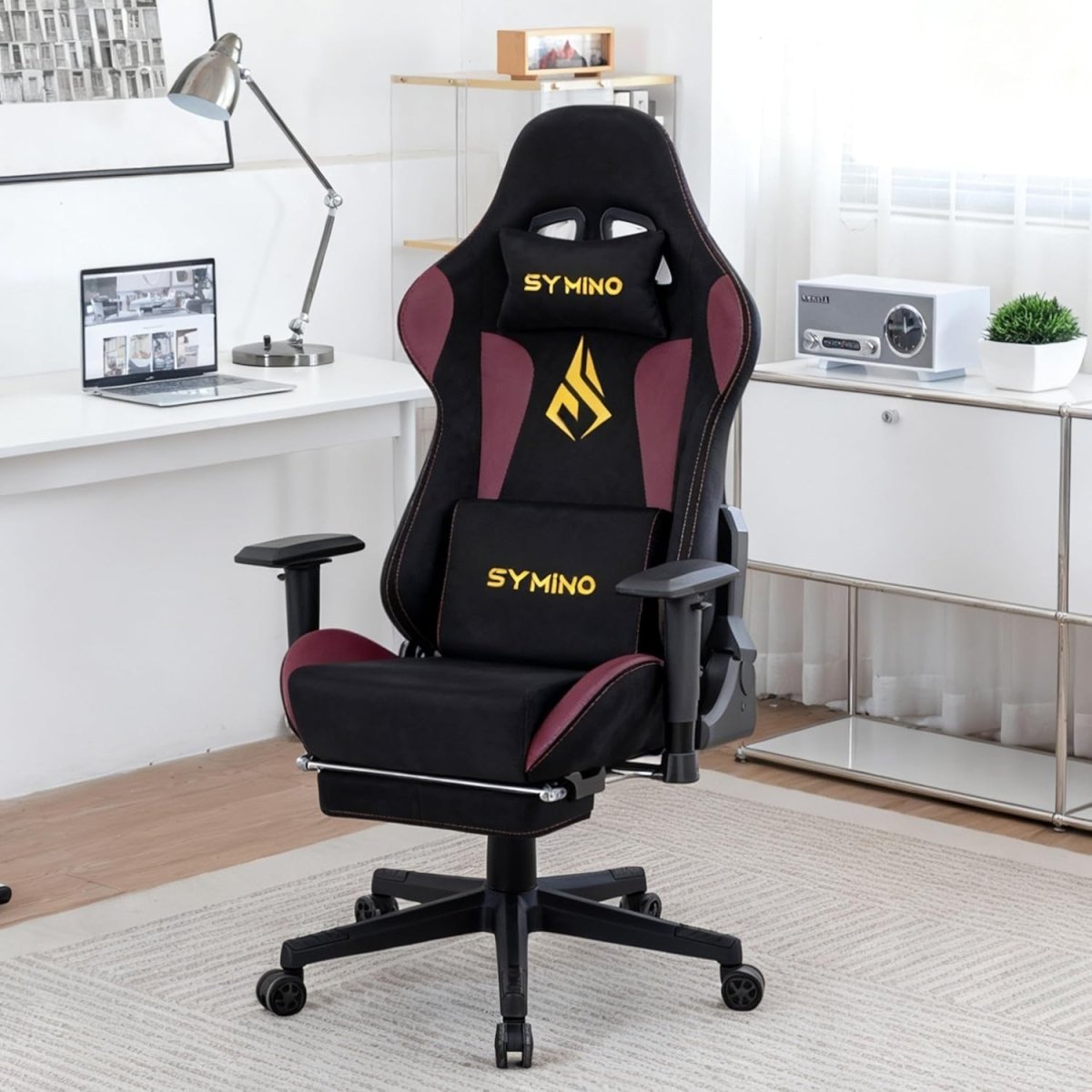 Ergonomic Gaming Chair with Footrest & Lumbar Support – Adjustable PC Seat - Kwikley