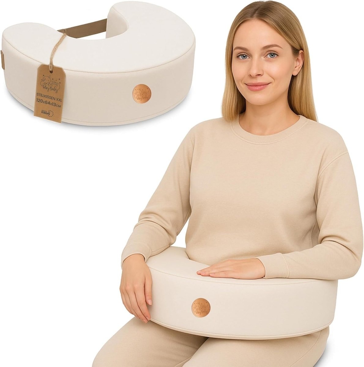 Ergonomic Memory Foam Nursing Pillow Breastfeeding Support Cushion - Kwikley