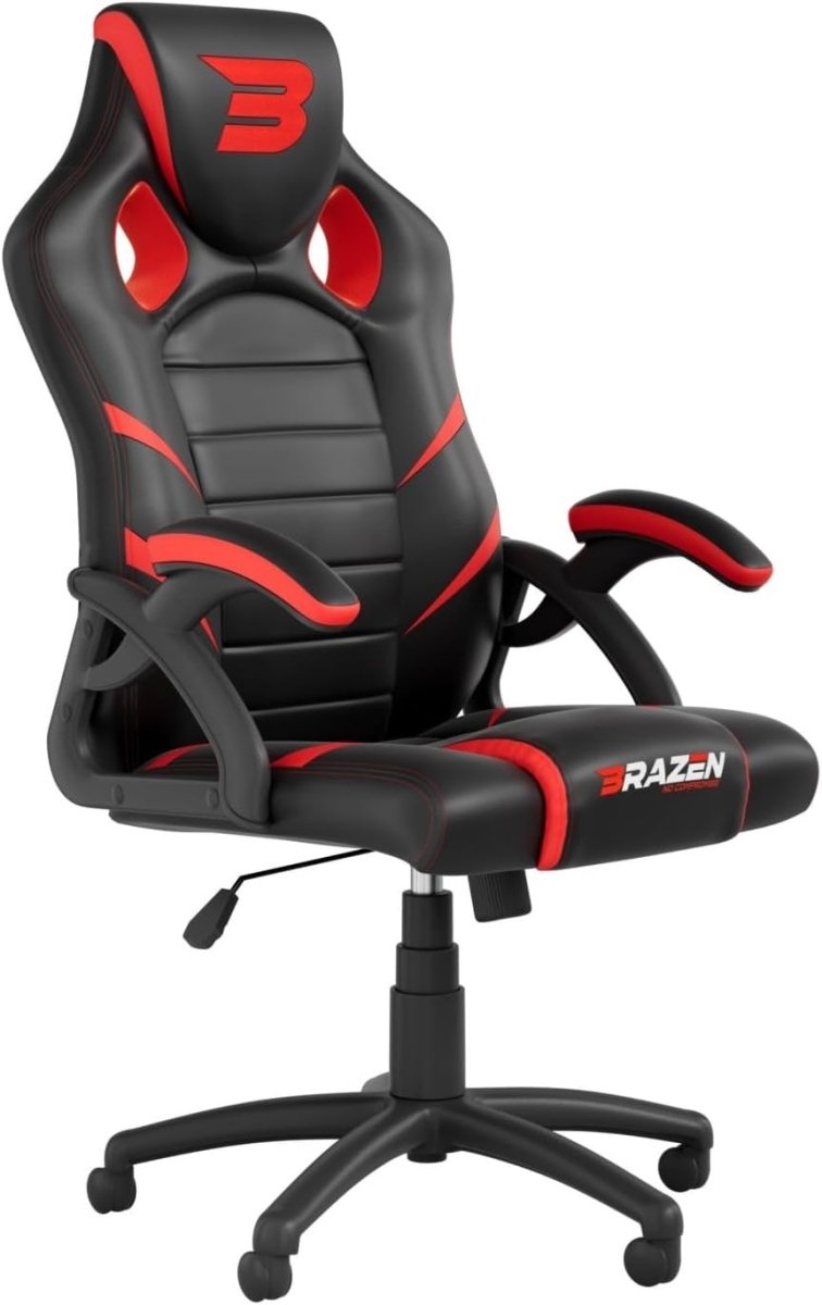 Ergonomic PC Gaming Chair Adult Office Computer Seat Black Red - Kwikley