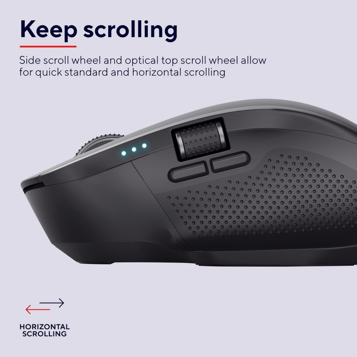 Ergonomic Wireless Bluetooth Mouse Silent Rechargeable 3 Device - Kwikley