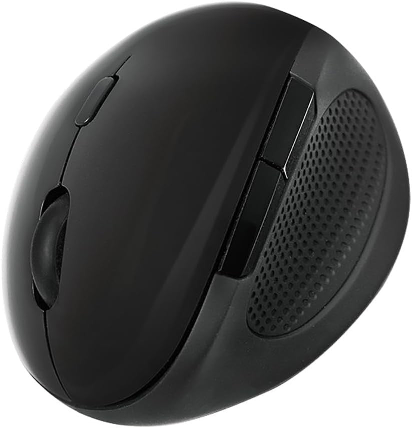 Ergonomic Wireless Mouse 2.4GHz 1600 DPI Optical Black - Kwikley