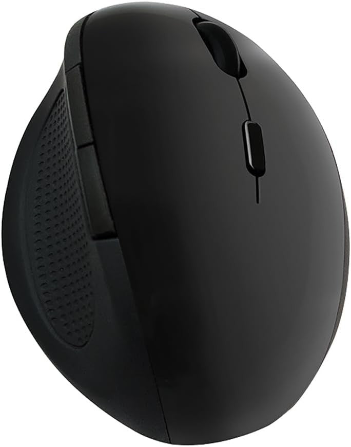 Ergonomic Wireless Mouse 2.4GHz 1600 DPI Optical Black - Kwikley