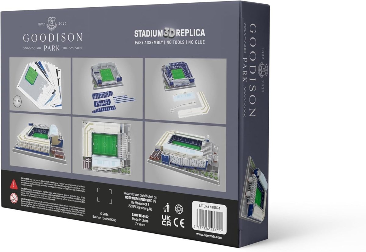 Everton Goodison Park 3D Puzzle Stadium Model Kit 112 Piece Football Gift - Kwikley