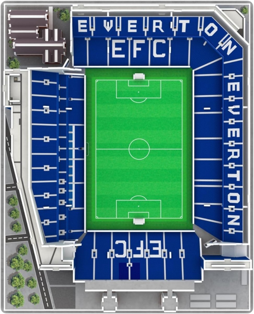 Everton Goodison Park 3D Puzzle Stadium Model Kit 112 Piece Football Gift - Kwikley