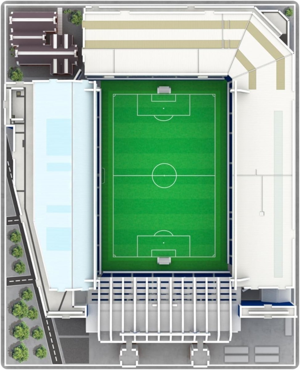Everton Goodison Park 3D Puzzle Stadium Model Kit 112 Piece Football Gift - Kwikley