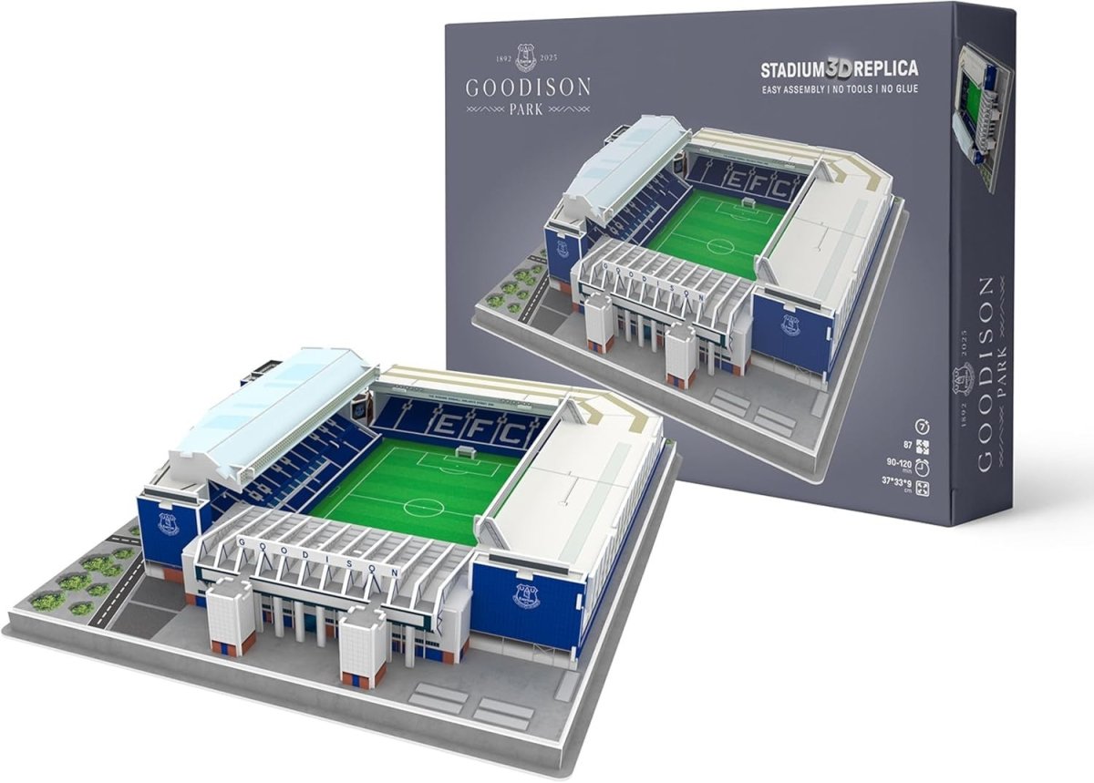 Everton Goodison Park 3D Puzzle Stadium Model Kit 112 Piece Football Gift - Kwikley