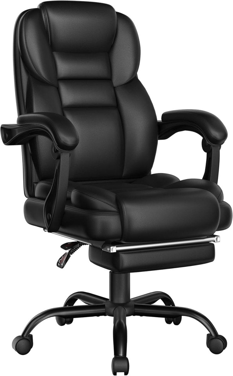 Executive Office Chair Recliner w/ Footrest Lumbar Support - Kwikley
