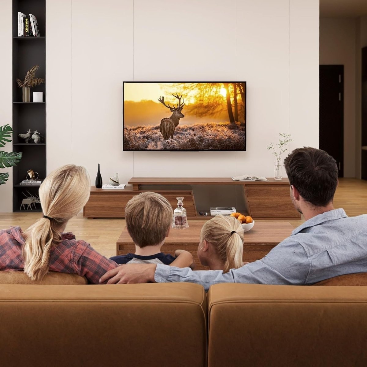 Extendable Walnut TV Stand Up to 110" with 3 Drawers & Storage Shelf - Kwikley