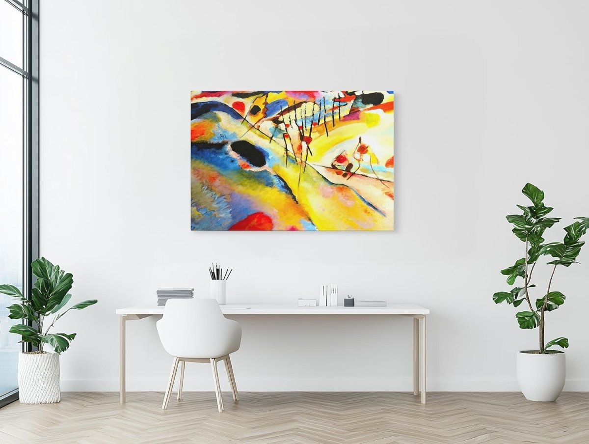 Extra Large Abstract Canvas Wall Art Framed Print 102x77cm - Kwikley