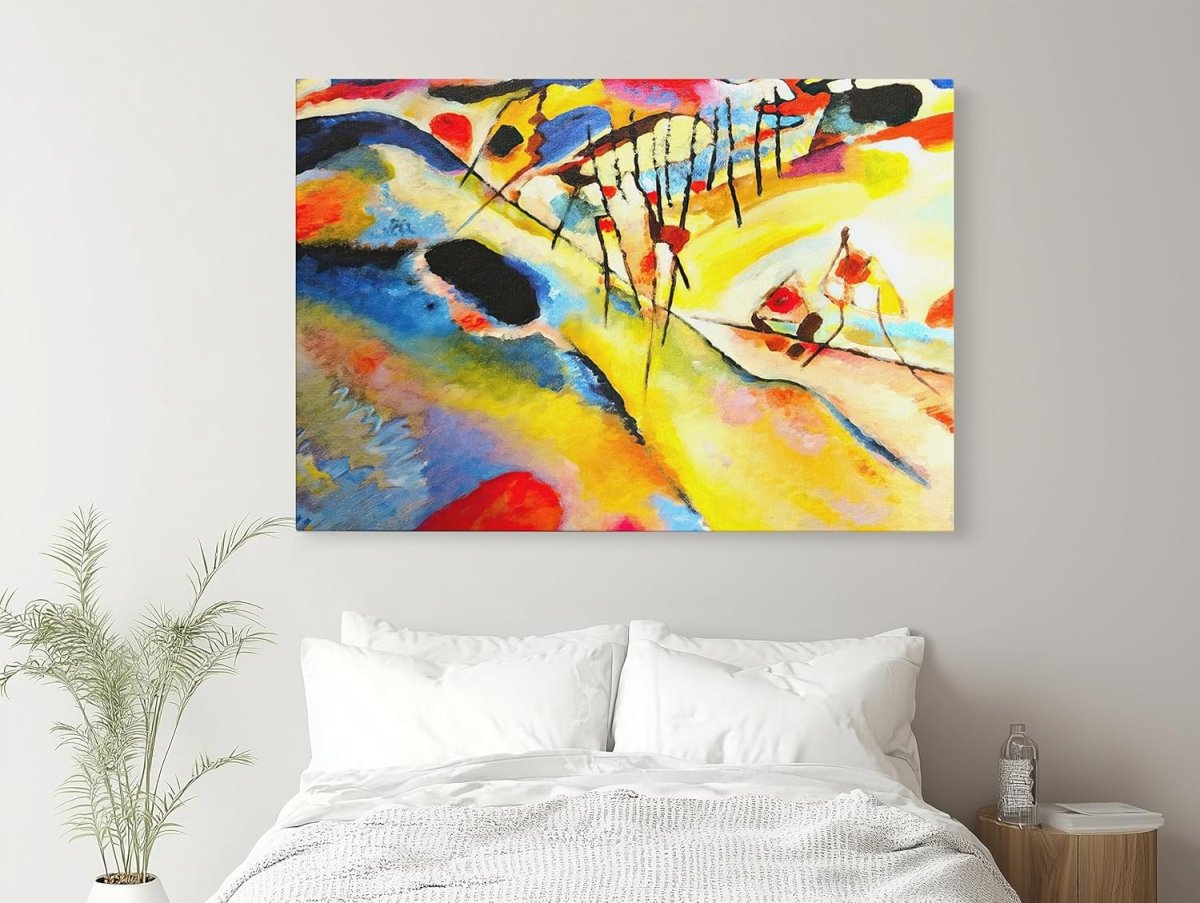 Extra Large Abstract Canvas Wall Art Framed Print 102x77cm - Kwikley