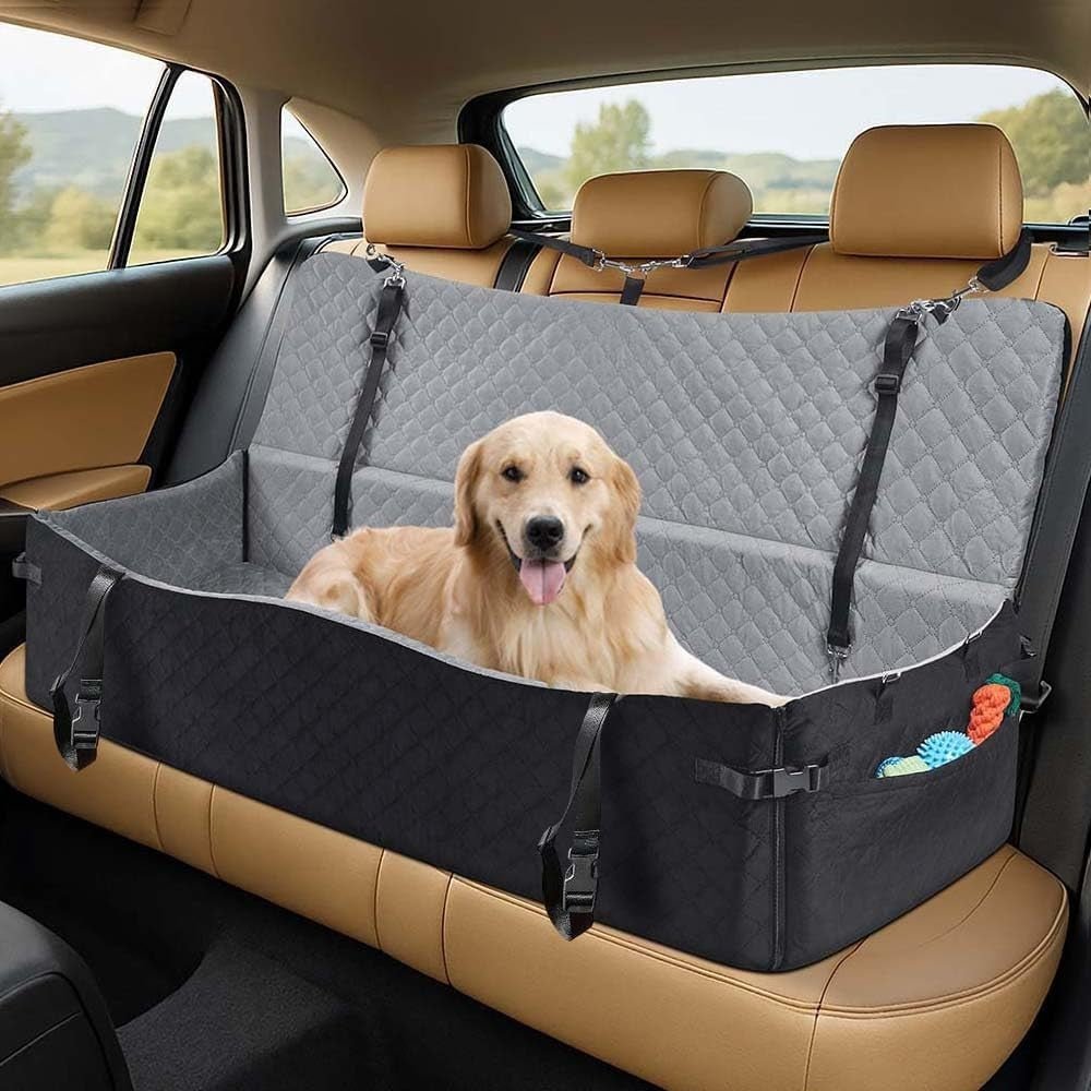 Extra Large Dog Car Seat Memory Foam Travel Bed 55kg Pet Booster Seat - Kwikley