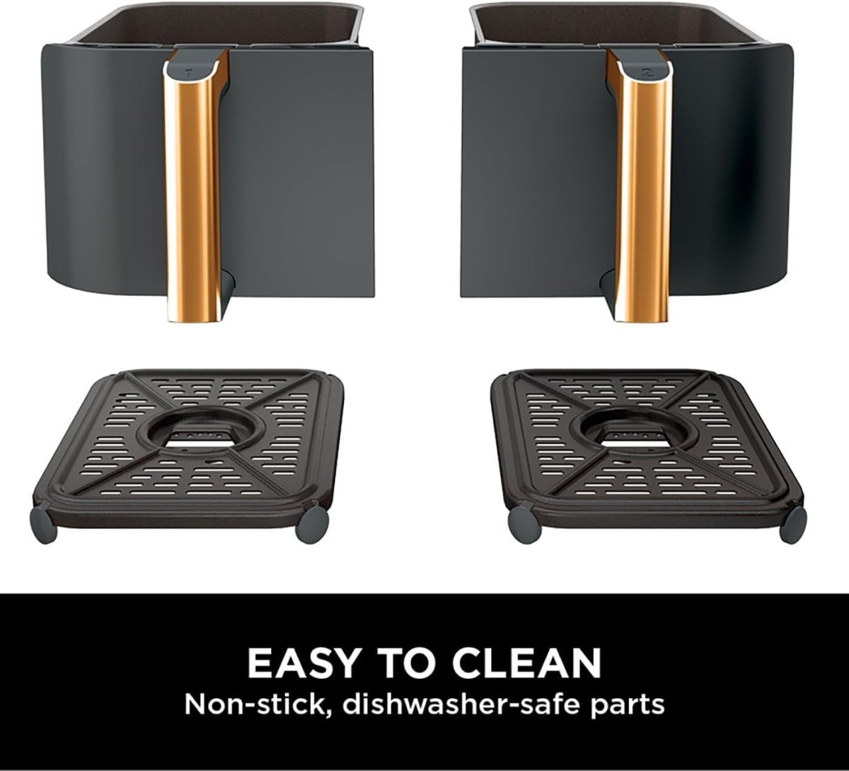 Extra Large Dual Zone Air Fryer 9.5L No Oil 6 - in - 1 Family Size - Kwikley