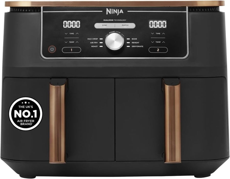 Extra Large Dual Zone Air Fryer 9.5L No Oil 6 - in - 1 Family Size - Kwikley