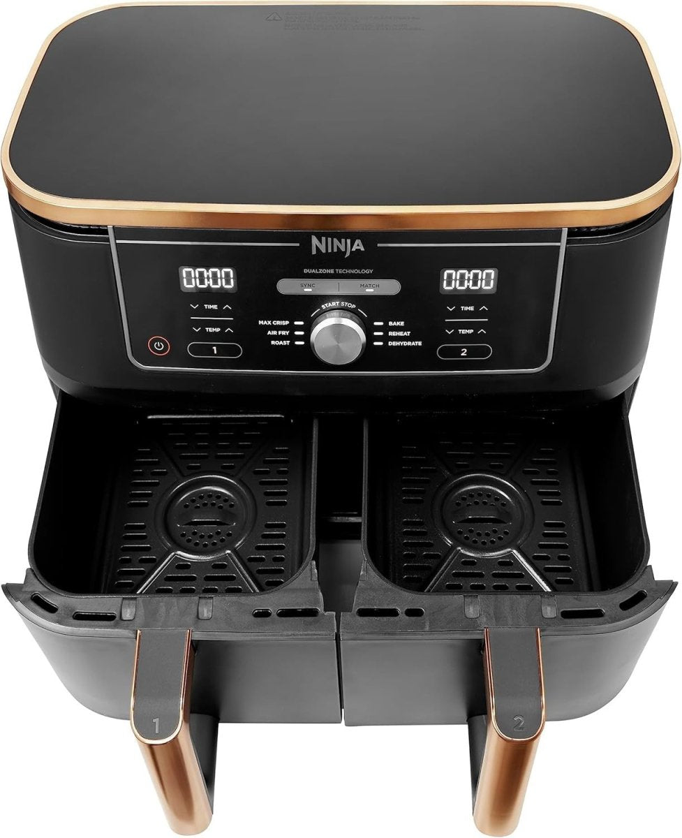 Extra Large Dual Zone Air Fryer 9.5L No Oil 6 - in - 1 Family Size - Kwikley