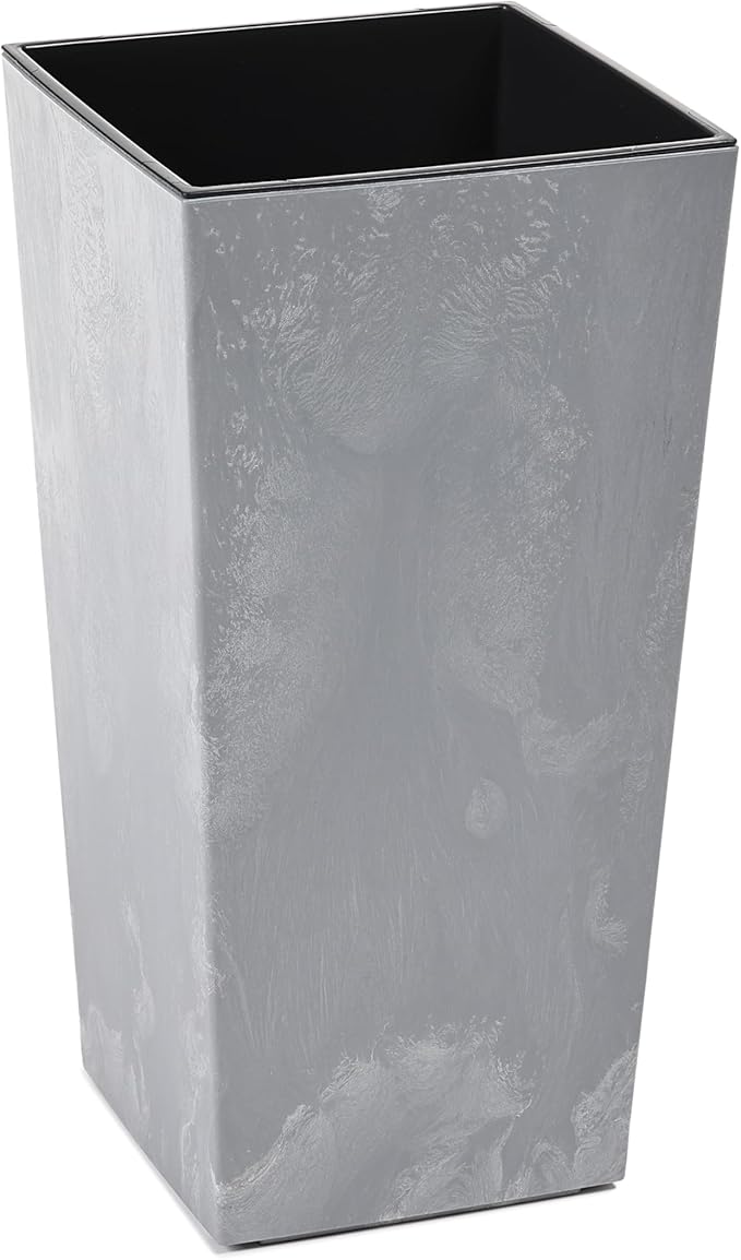 Extra Large Tall Planter 75cm Grey Concrete Effect Pot Insert - Kwikley