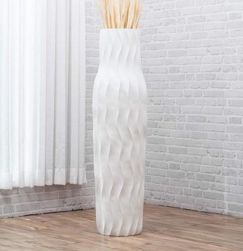 Extra Large White Floor Vase 105cm Tall Farmhouse Decorative Vase - Kwikley