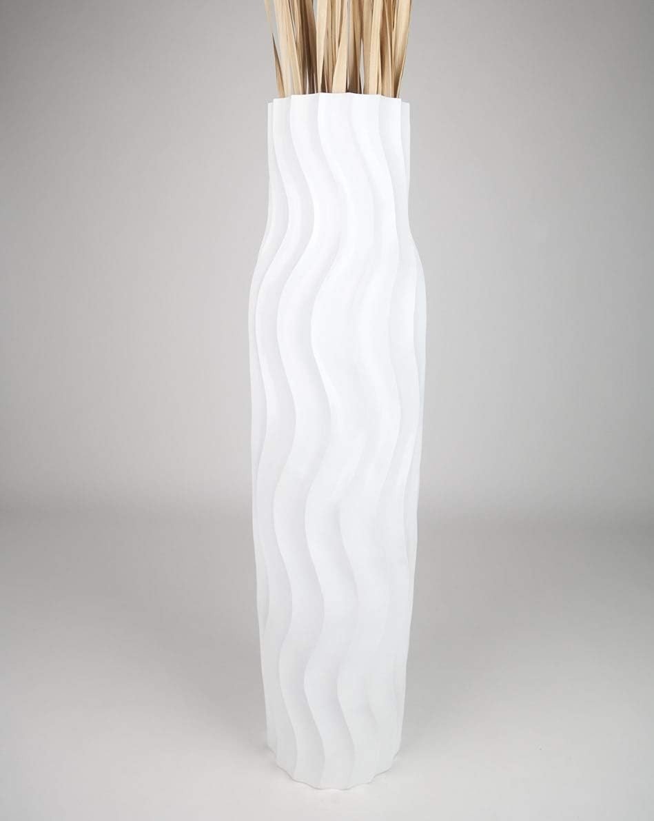 Extra Large White Floor Vase 105cm Tall Farmhouse Decorative Vase - Kwikley