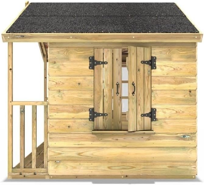 Extra Large Wooden Wendy House Kids Garden Play Shed 5ft x 5ft - Kwikley
