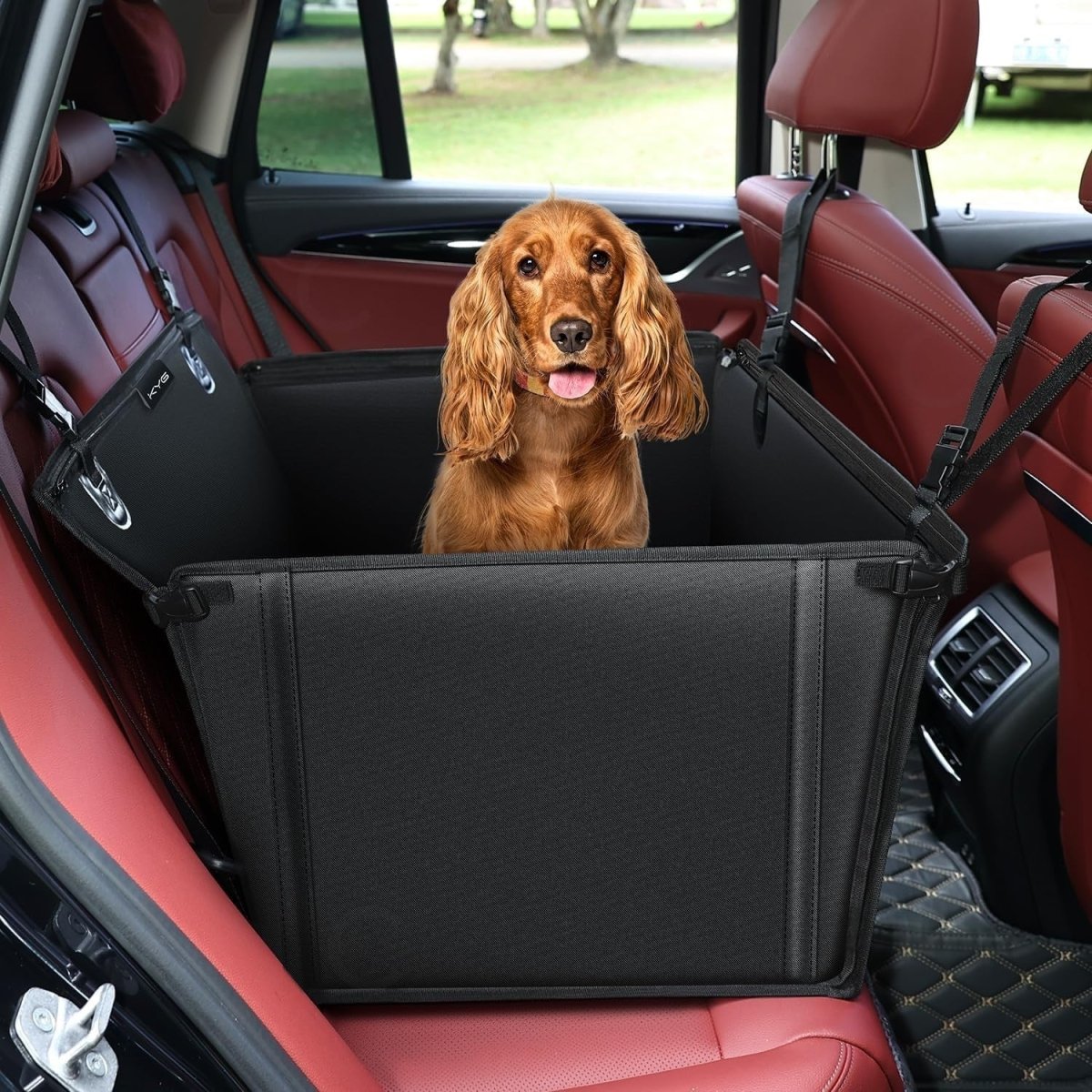 Extra Stable Dog Car Seat Waterproof Booster Bed Large Dogs 26kg - Kwikley