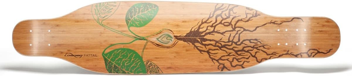 Fattail Bamboo Longboard Skateboard Deck 38" 70mm Wheels Flex 1 - Kwikley
