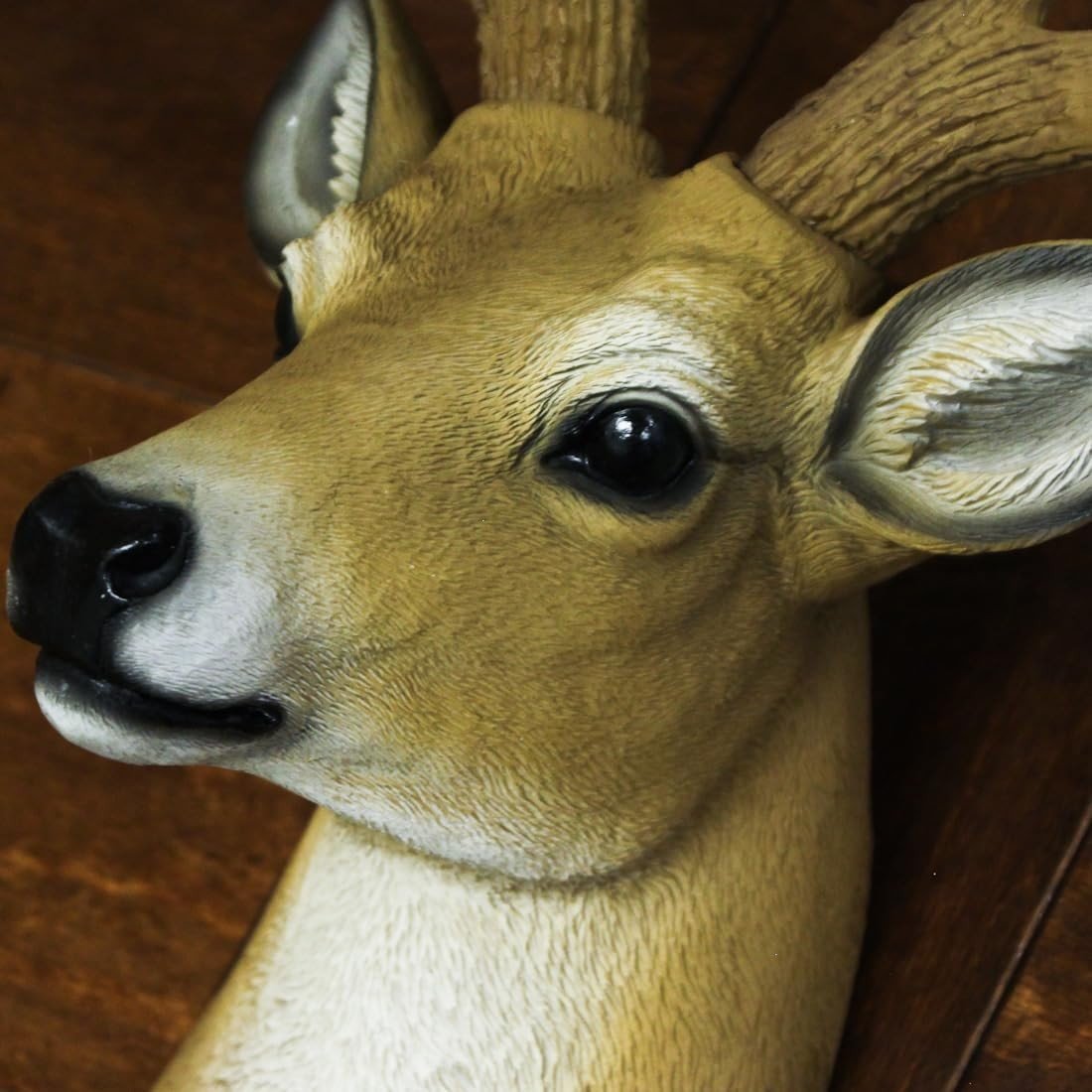Faux Deer Head Wall Mount 8 Point Buck 13in Resin - Kwikley