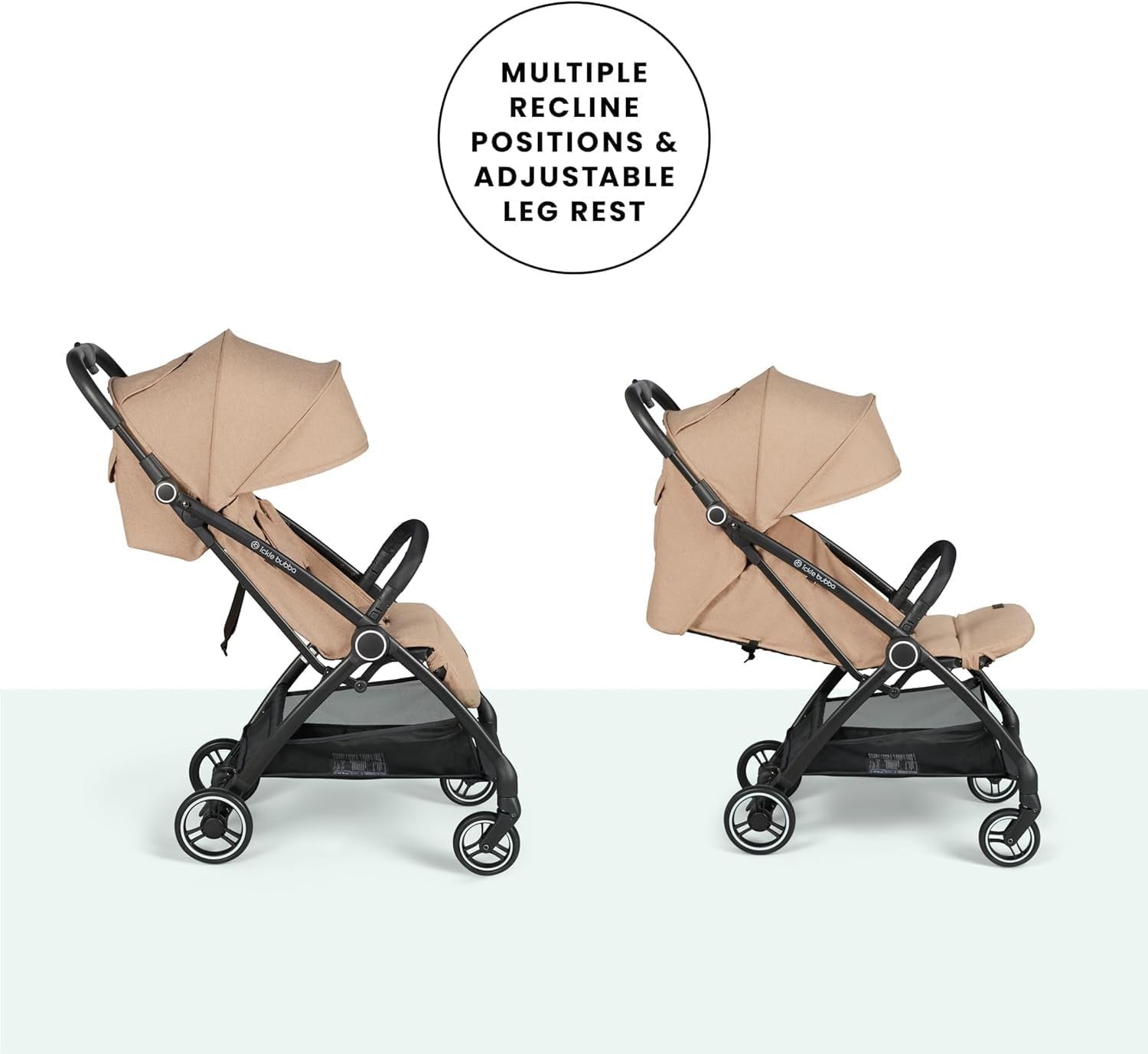 Feather - Light Baby Stroller Auto - Fold From Birth to 22kg Biscuit - Kwikley